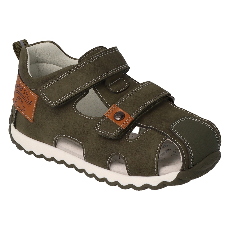 Befado children's sandals with leather insert 170P086 green
