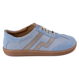 Barefoot women's leather shoes Olivier Eliza blue