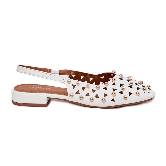 Inna Decorated flat -heeled ballerinas white