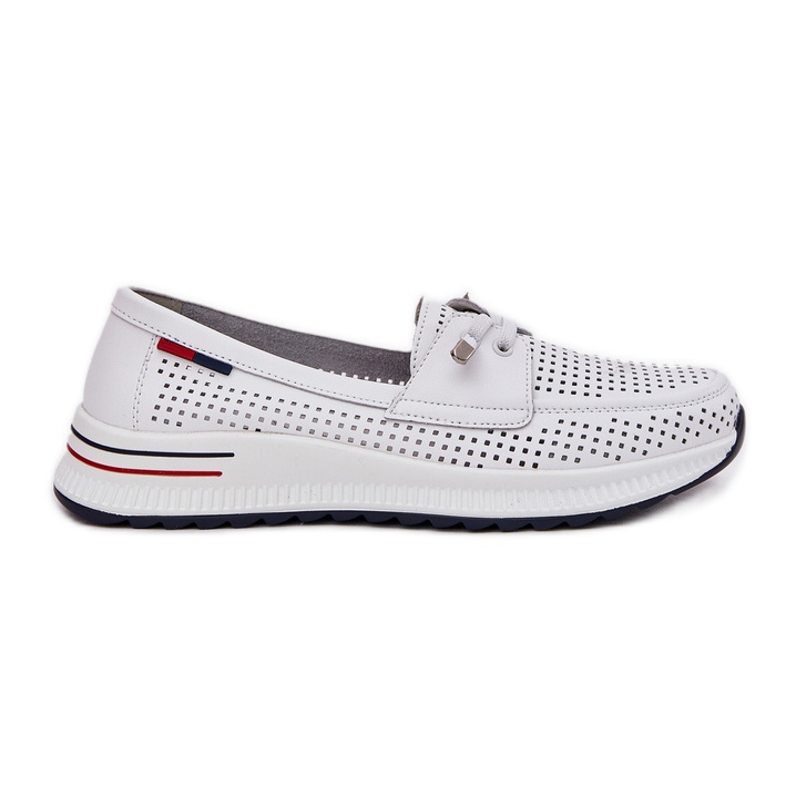 EVento Women's leather shoes on the Platform Openwork White EVento Women's leather shoes on the Platform Openwork White