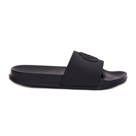 EVento Lightweight women's flip flops with decorative pressing black