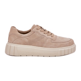 EVento Women's suede sneakers on the platform beige