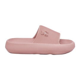 Women's foam flip flops on the platform with a vinceza teddy bear 75210 pink