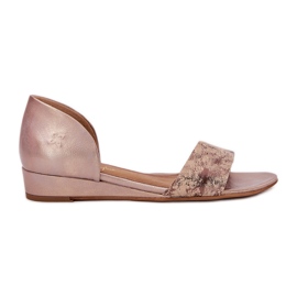 Maciejka leather sandals 01971-71 PLN golden Maciejka leather sandals 01971-71 PLN golden