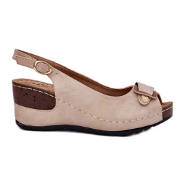 EVento Women's light sandals for Comfort Shoes Beige-gold golden