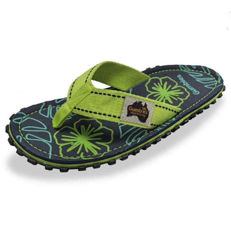 Flip-flops Gumbies Islander Flip-Flops lime hibiscus gu-ffisl148 green