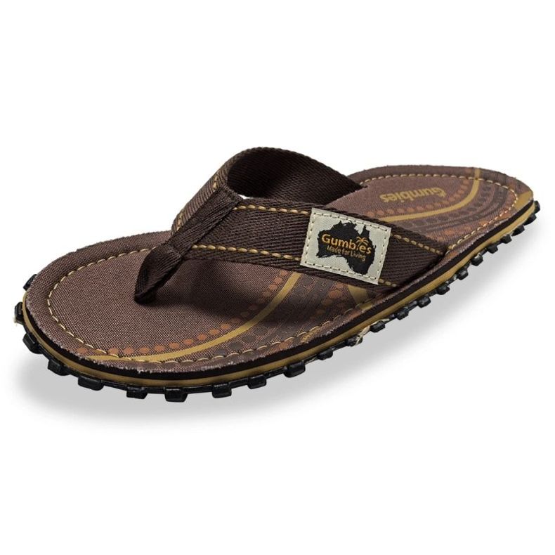 Japanese Gumbies Islander Flip-Flops Unisex aboriginal gu-ffisl095 brown