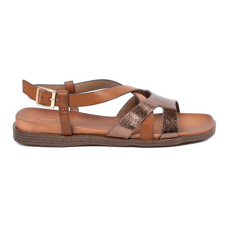 Flat brown sandals Sergio Leone