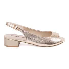 Goodin Gold low-heeled sandals golden