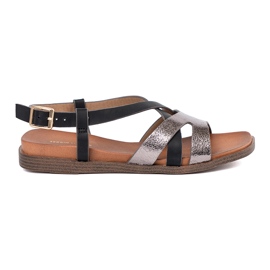 Sergio Leone women's black sandals