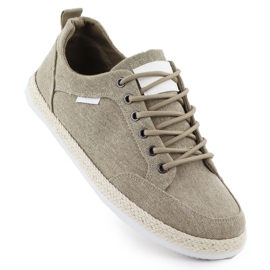Men's shoes espadrilles Khaki Nowacki 0017-E beige