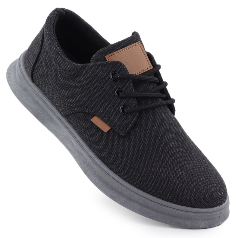 Men's casual shoes textile black Nowacki 1059-H