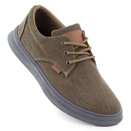 Men's casual shoes textile brown Nowacki 1059-H beige