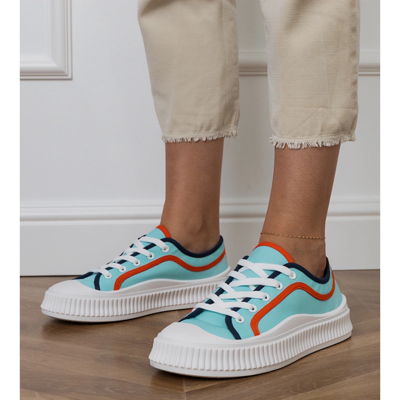 Blue women's platform sneakers Blue women's platform sneakers