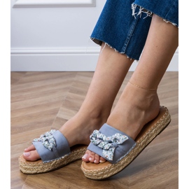 Blue espadrilles with a bow Blue espadrilles with a bow