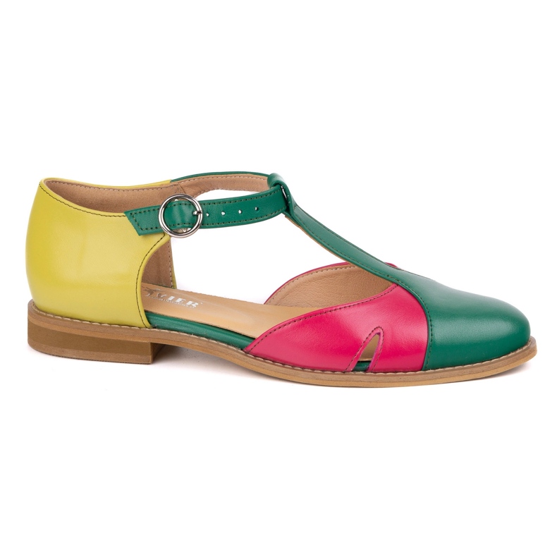 Olivier Women's leather sandals 4240/35 Ziel/Roz/Zol green Olivier Women's leather sandals 4240/35 Ziel/Roz/Zol green