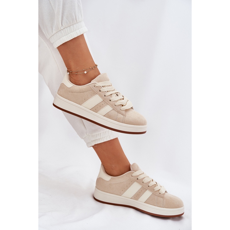 EVento Women's sneakers with eco suede beige