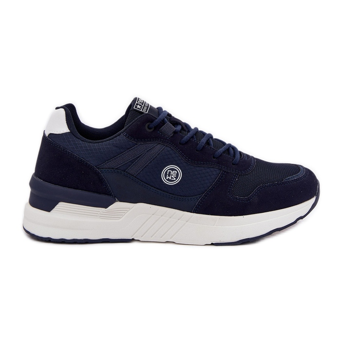 EVento Men's Sneakers sports shoes on the navy blue platform EVento Men's Sneakers sports shoes on the navy blue platform