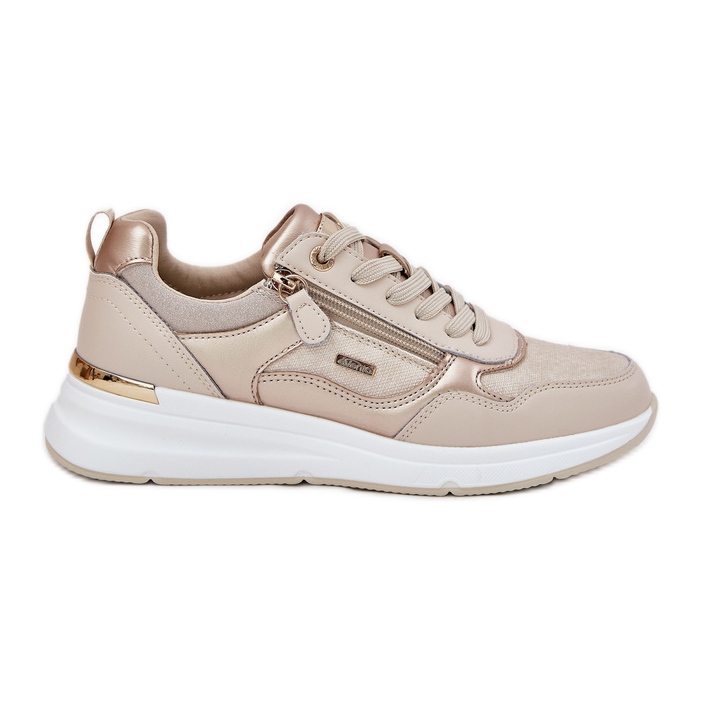 EVento Women's leather sports shoes with a beige lock EVento Women's leather sports shoes with a beige lock