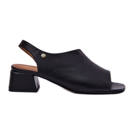 Women's leather sandals on Maciejka 06975-01 black Women's leather sandals on Maciejka 06975-01 black