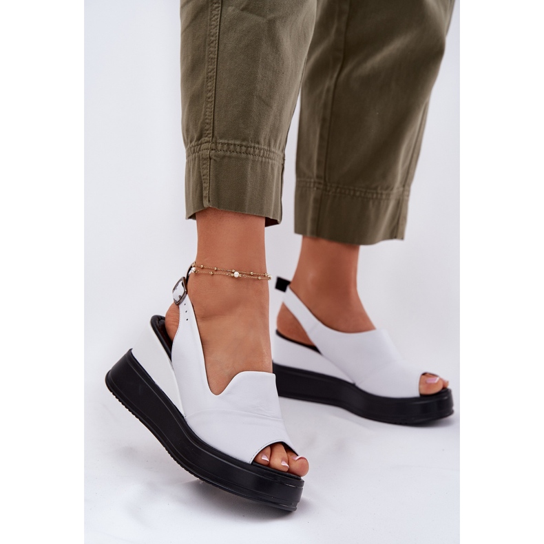 Women's leather sandals for ancient Artiker 52C0483 White