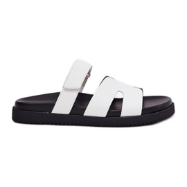 Women's flip flops with Vinceza 17401 Velcro white