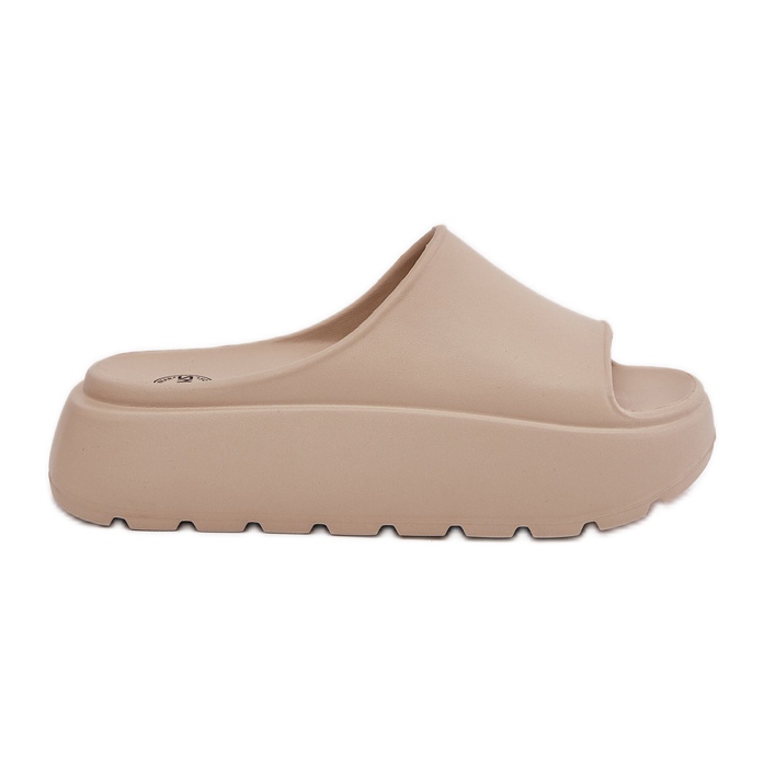 EVento Women's foam slippers on the platform beige EVento Women's foam slippers on the platform beige