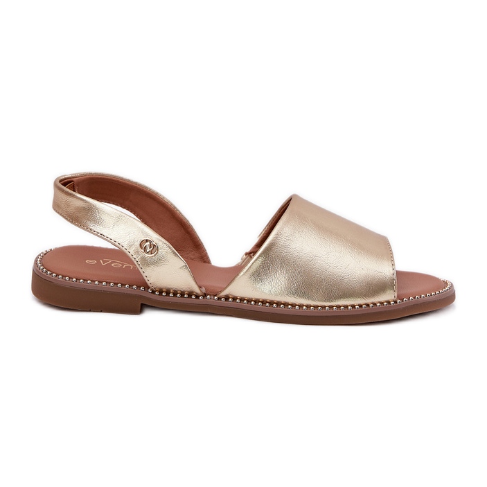 EVento Flat -heeled Women's Sandals Eco leather golden EVento Flat -heeled Women's Sandals Eco leather golden