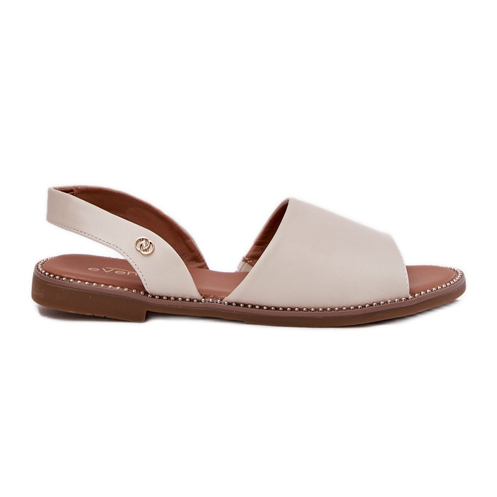 EVento Women's flat sandals eco leather beige EVento Women's flat sandals eco leather beige