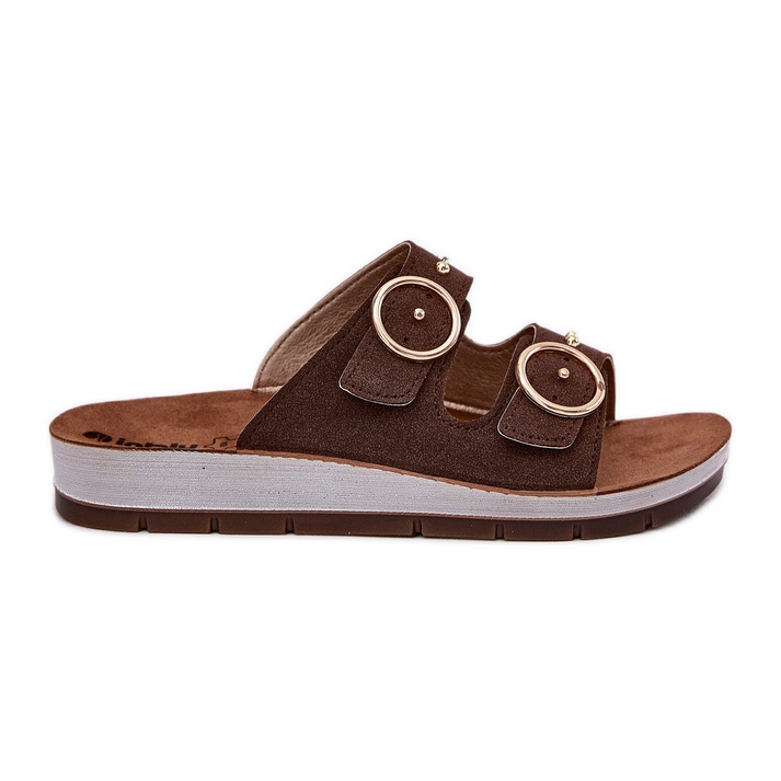 Comfortable women's inblu cp000054 brown flip -flops