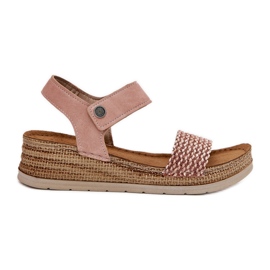 Women's sandals on the inblu rv000014 wedge pink