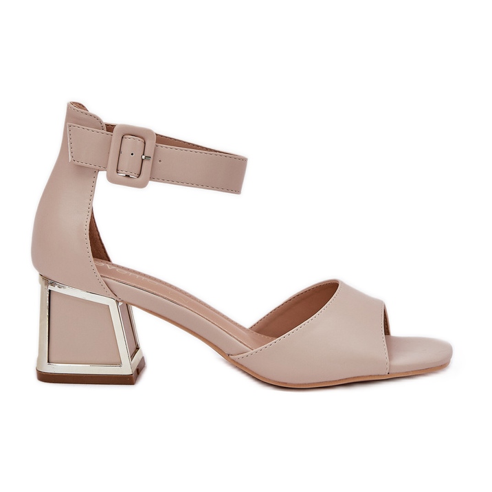 EVento Women's Sandals On A High Heel, Beige