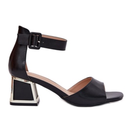 EVento Women's Sandals On A High Heel Black EVento Women's Sandals On A High Heel Black