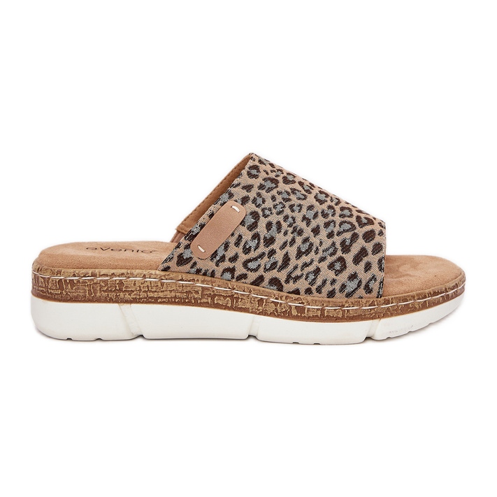 Women's flip flops leopard brown Women's flip flops leopard brown