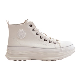 Women's sneakers on the platform Big Star OO274064 white platform Women's sneakers on the platform Big Star OO274064 white platform