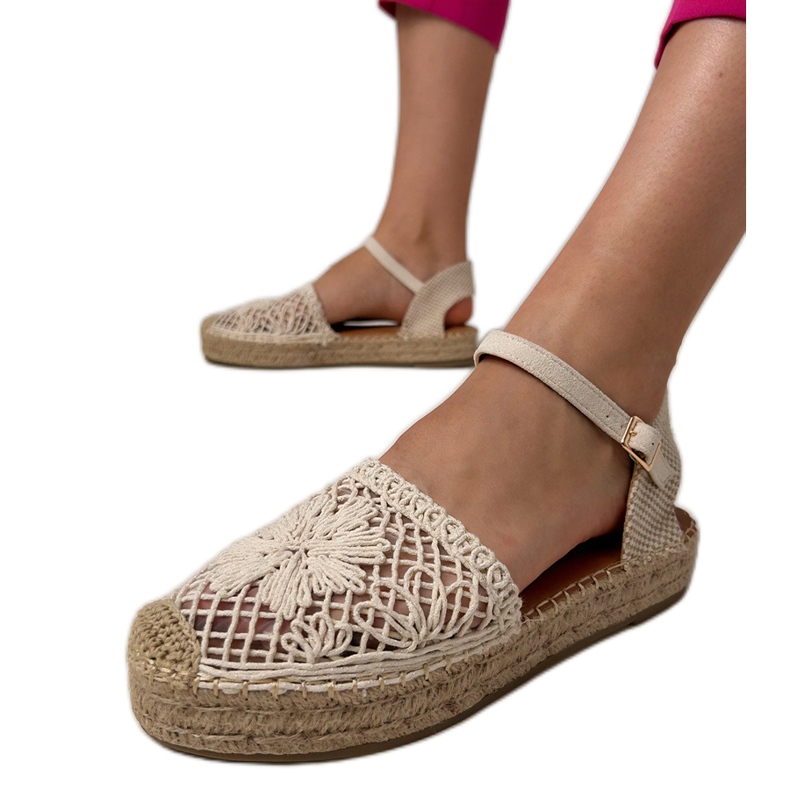 Beige sandals openwork espadrilles Beige sandals openwork espadrilles