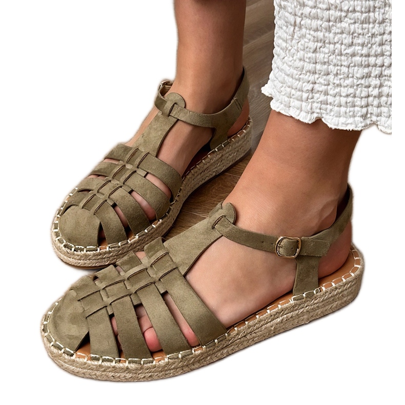 Green sandals Espadrilles Gladiator from Ekozamszu Green sandals Espadrilles Gladiator from Ekozamszu