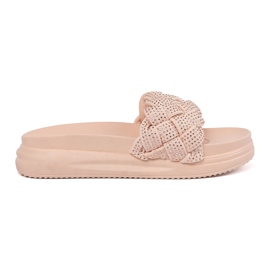 Seastar Pink flip flops with crystals