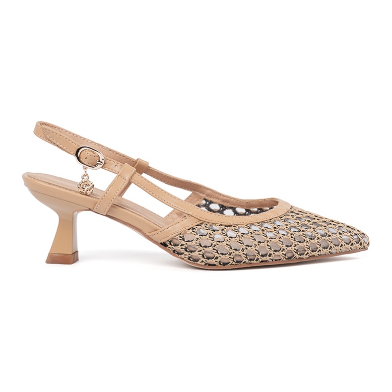 Goodin Low -heeled openwork pumps beige Goodin Low -heeled openwork pumps beige