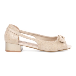 Goodin Golden shoes with bare fingers
