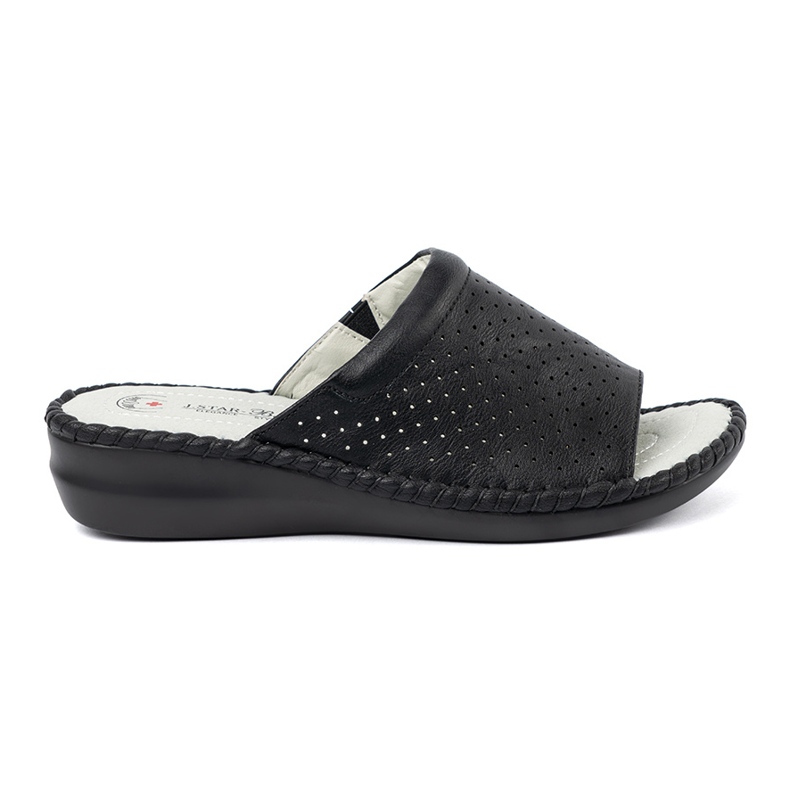 J. Star Slippers with a leather insole black