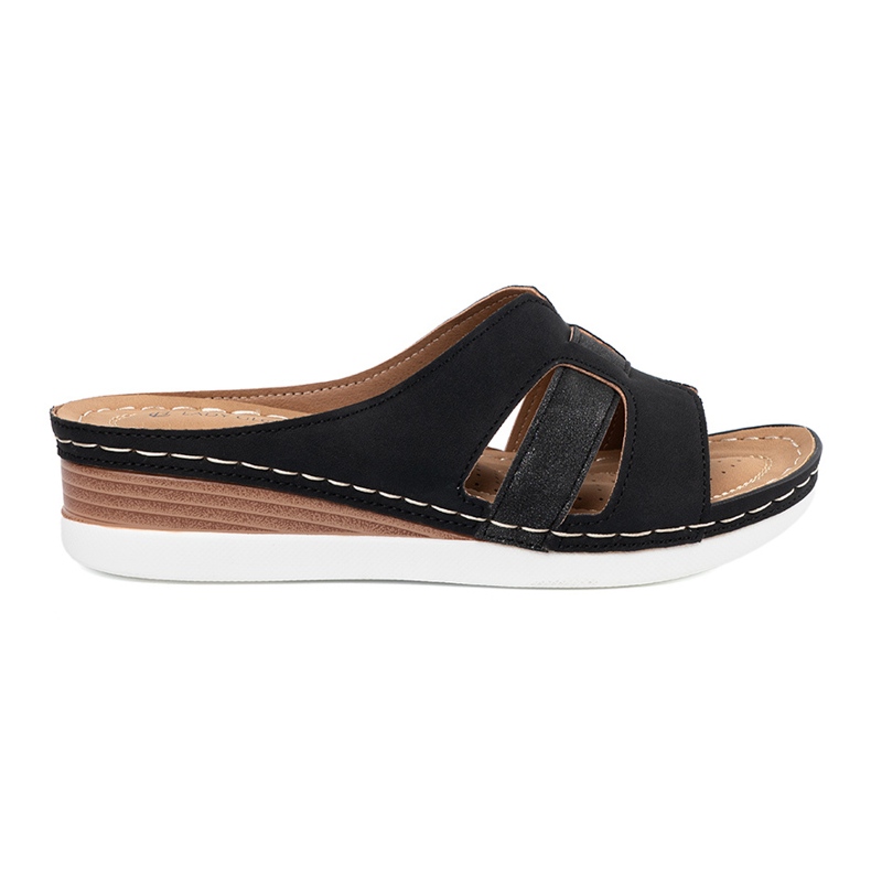 Women's black flip -flops