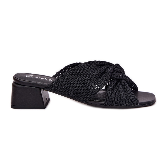 Women's flip flops on the maciejka block 06955-01 black