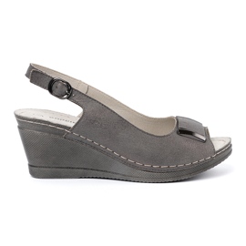 Goodin Gray women's wedge sandals grey Goodin Gray women's wedge sandals grey