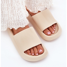 Women's Light Foam Flip-Flops With Thick Soles Beige Women's Light Foam Flip-Flops With Thick Soles Beige