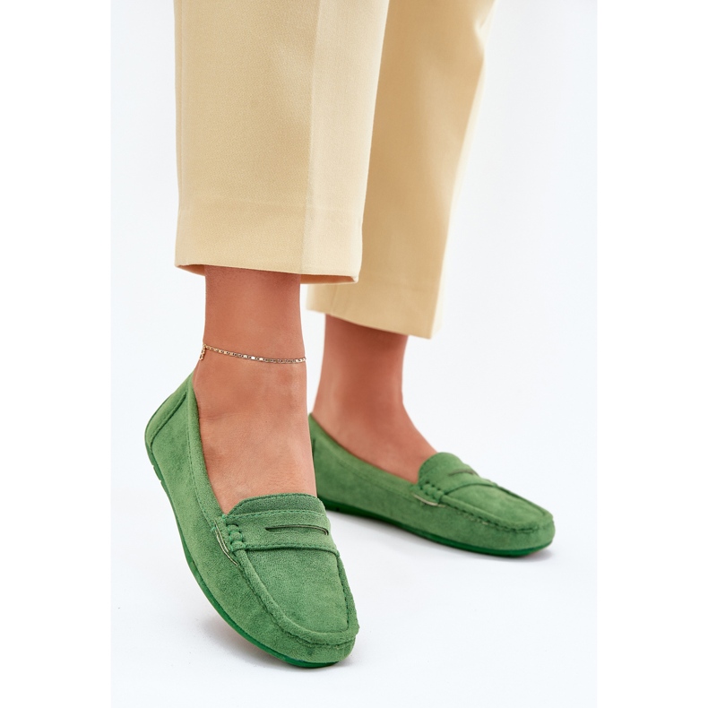 Women's Suede Loafers Green