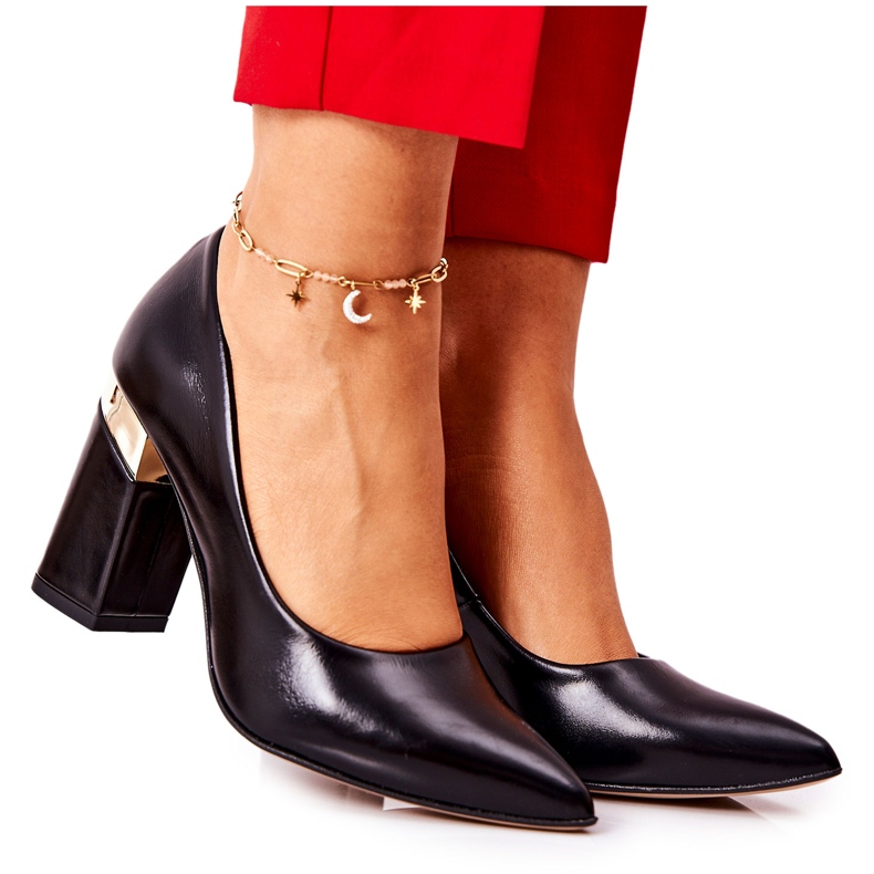 Lewski Shoes Leather Pumps Lewski 3117 Black Lewski Shoes Leather Pumps Lewski 3117 Black