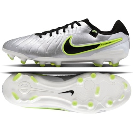 Nike Tiempo Legend 10 Pro Fg DV4333-001 football shoes silver