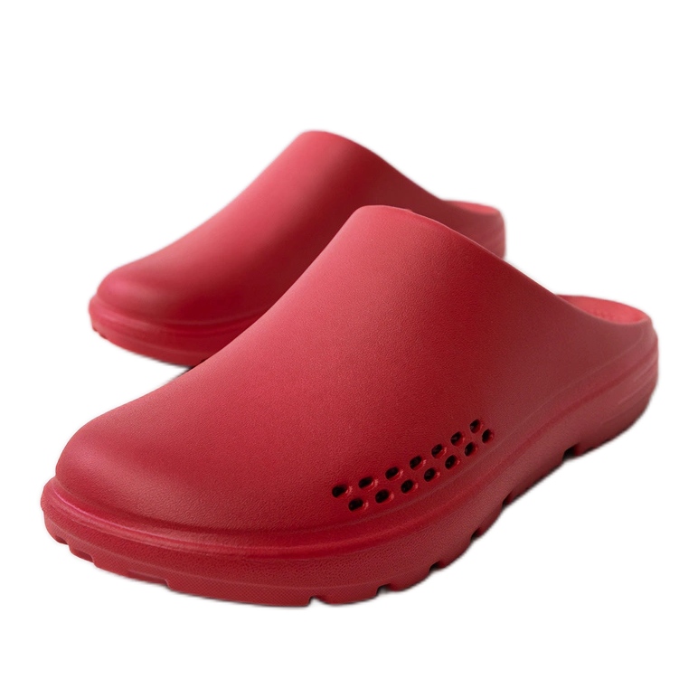 Red Men's Slippers built -up