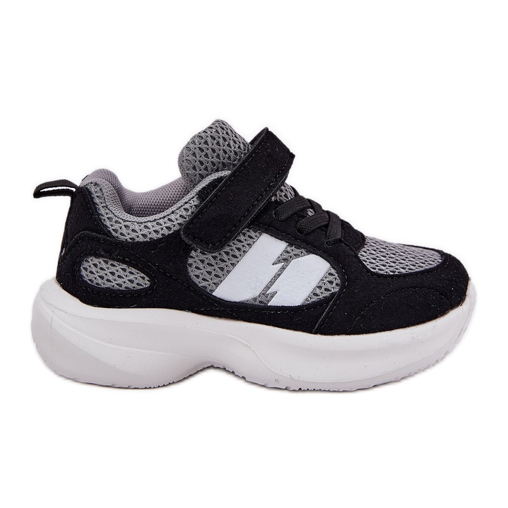 Black-gray children's sneakers sports shoes